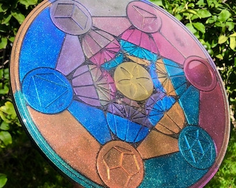 Orgone Charging Plates 11.5 inch Metatron’s Cube for Charging Food, Water, Plants, Books and Anything Imaginable!