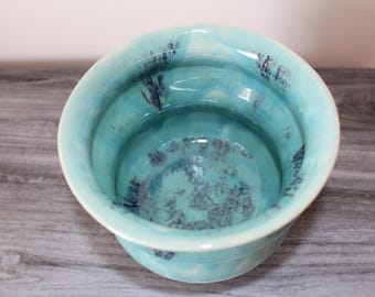 Teal Wavy Vase