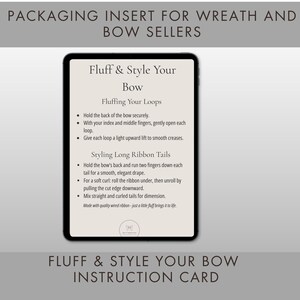 Instruktioner för rosettfluffning för krans- och rosettförsäljare - Skriv ut hemma direkt digital nedladdning - 7 PDF-färgversioner - Canva redigerbar länk