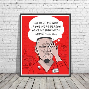Diabeł Próbujący Własnego Leku Sklep Dolarowy Humorystyczny Do Wydruku Cyfrowe Pobieranie Zabawna Sztuka Wystrój Domu Plakat Do Sypialni Prezent Dla Niego Wydrukuj W Domu
