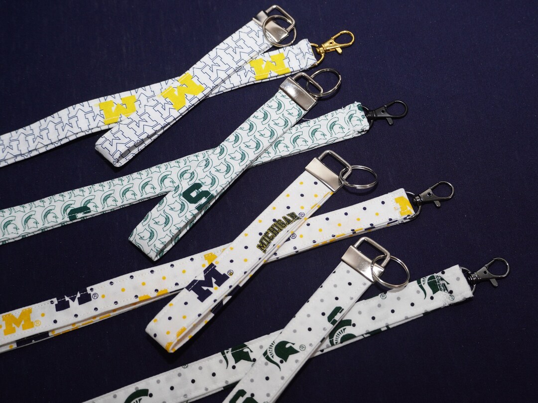 Msu Laynard Michigan / Michigan State Lanyard/ Wristlets/ University of Michigan ...