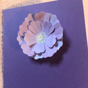 Bellezza semplice, biglietti viola, biglietti 3D, biglietti floreali