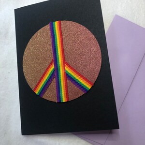 Carte de correspondance paix arc-en-ciel