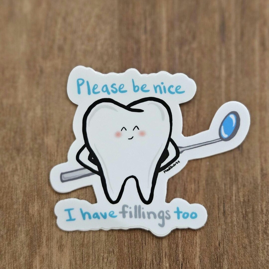 Tooth Sticker Post Tooth Vinyl Sticker - Etsy