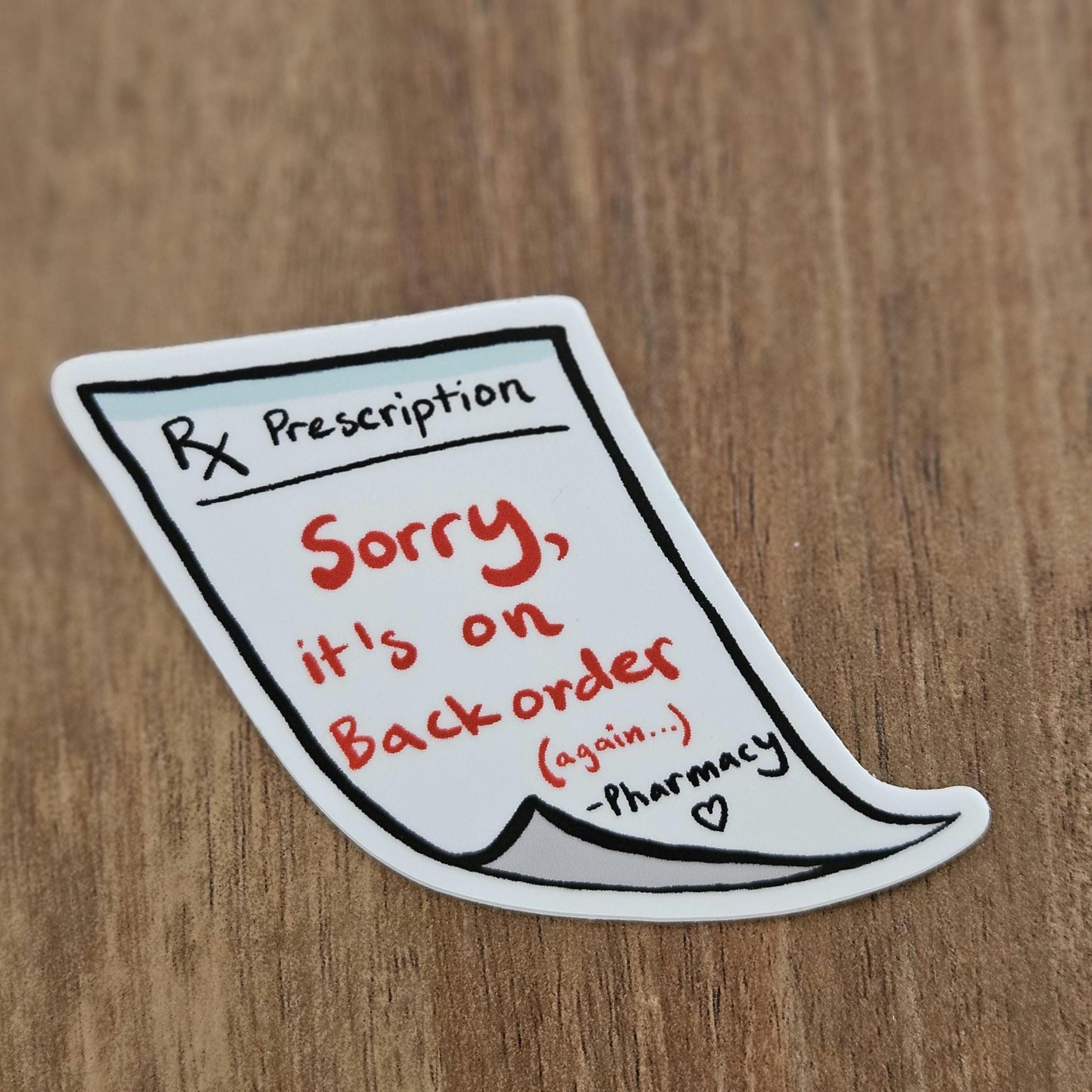Medication Backorder Vinyl Sticker - Etsy