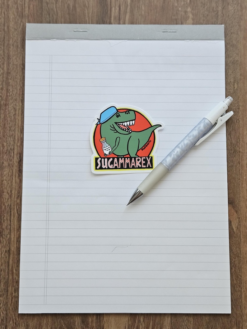 Pegatina de vinilo de dinosaurio anestésico con sugammadex imagen 6