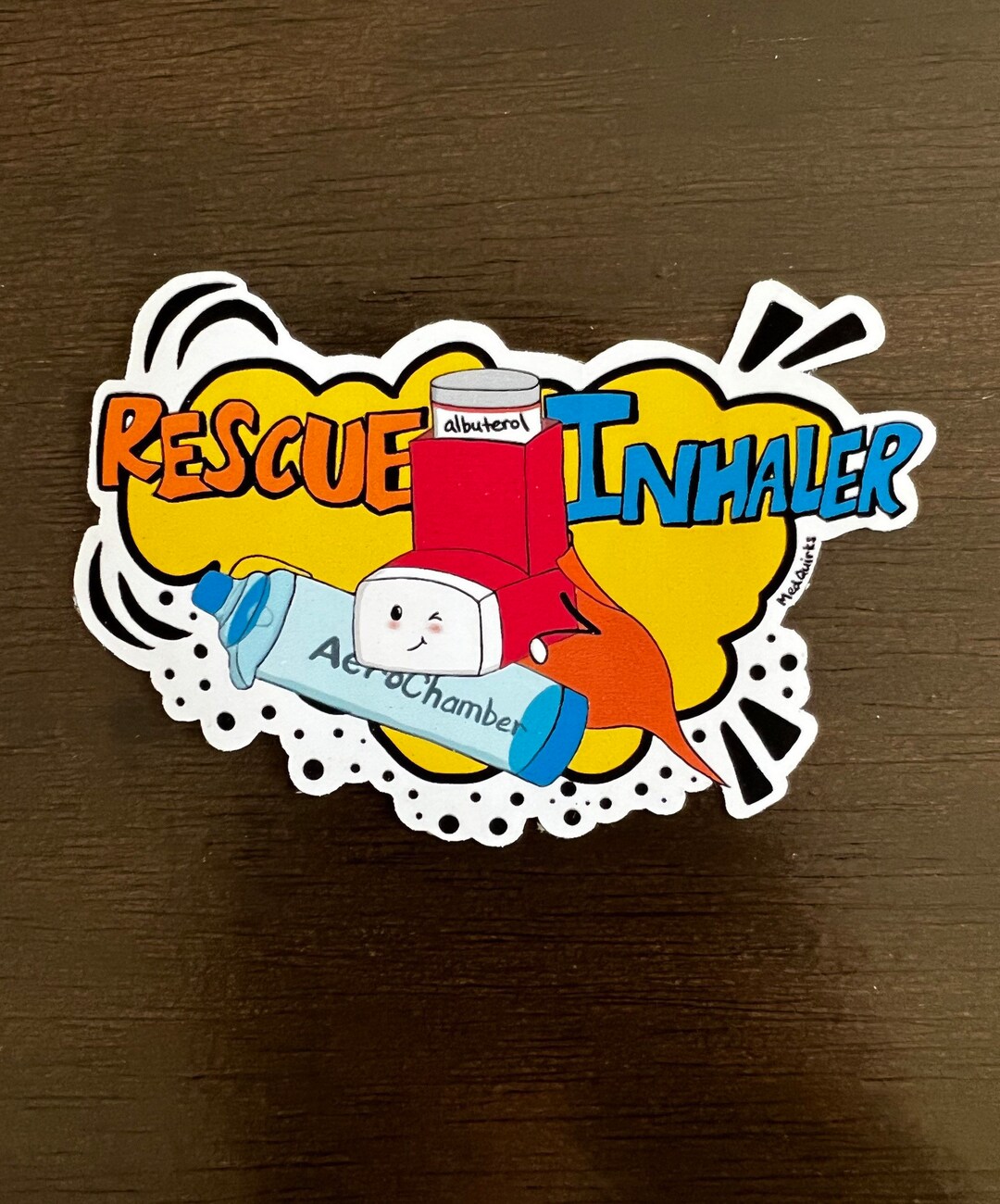 Rescue Inhaler Vinyl Sticker - Etsy