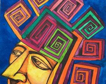 Painting #3 in my hats series