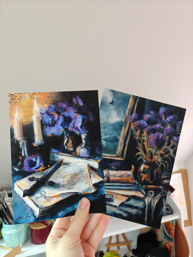 Fourth Wing Art Print: Violet Sorrengail, Dark Academia Still Life image 10