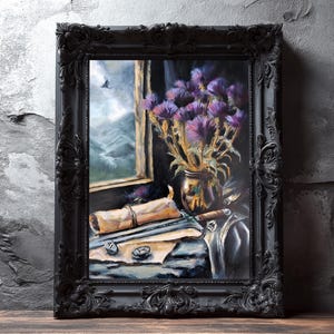 Fourth Wing Art Print: Violet Sorrengail, Dark Academia Still Life image 9