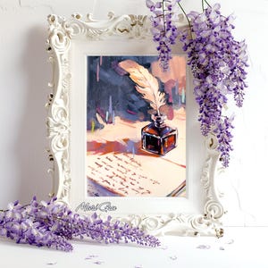 Impresión artística con carta de amor / Inspirada en Bridgerton / Arte de pared con caligrafía de Lady Whistledown / por Mari Gru
