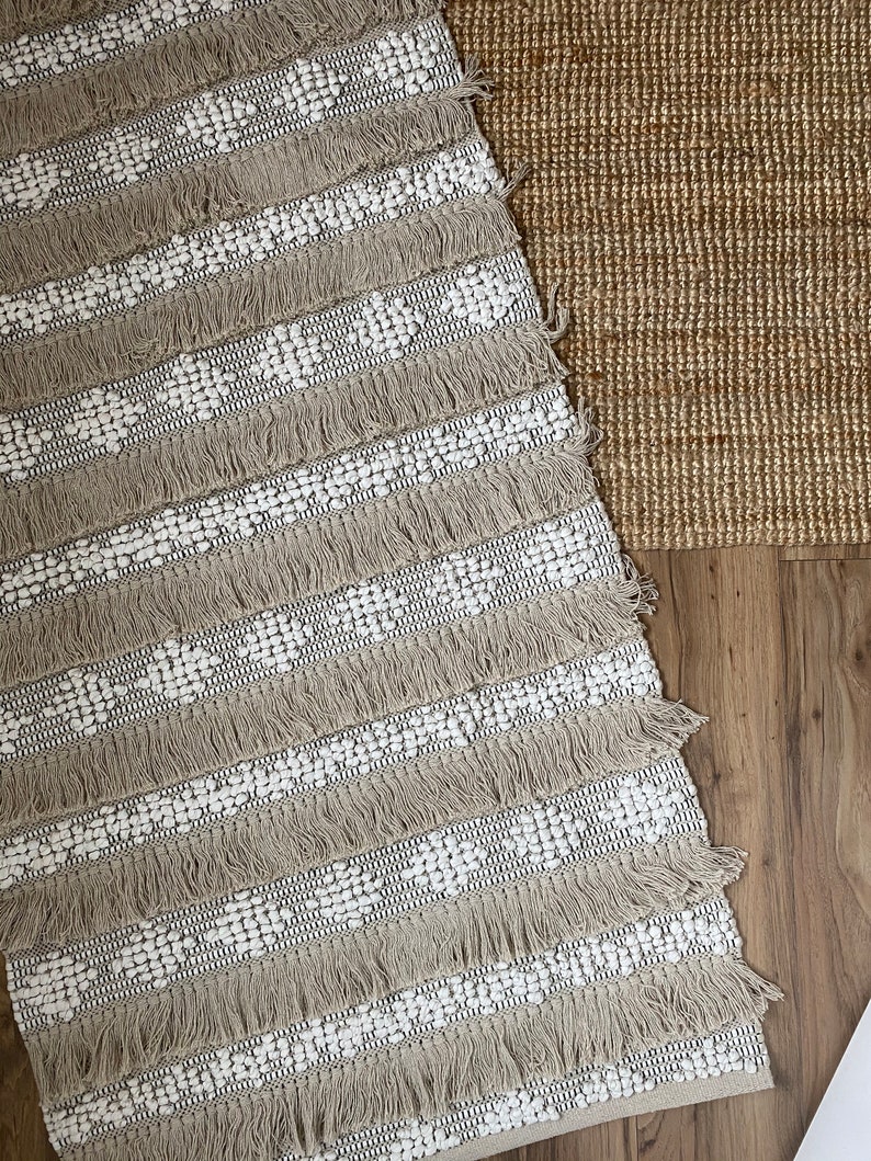 Boho Rug Tassel Rug Bohemian Tassel Rug Large Scandi Rug Etsy UK