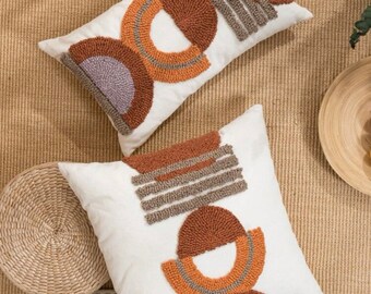 Abstract boho cushion cover, decorative modern cushion cover