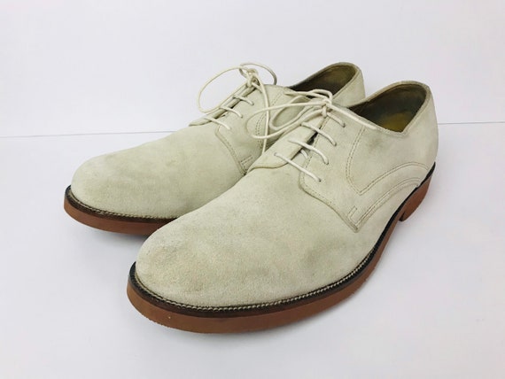 White Bucks Suede Rockabilly Shoes Bostonian Mens