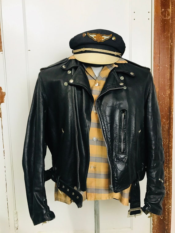 Vintage 1950's Motorcycle Jacket Rockabilly