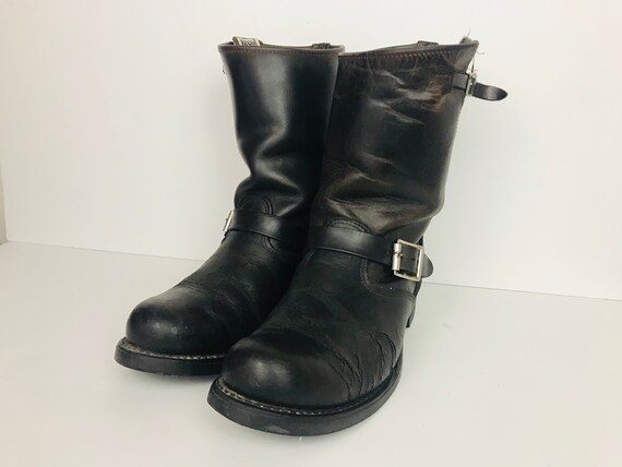 Size 9 Brown Frye Engineer Boots Well Worn!