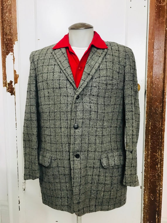 Vintage Medium Grey & Black Fleck 1950s Rockabill
