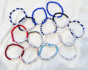 One Tree Hill Beaded Bracelets | OTH | Lucas Scott | Nathan Scott | Brooke Davis | P. Sawyer | Tric | Naley