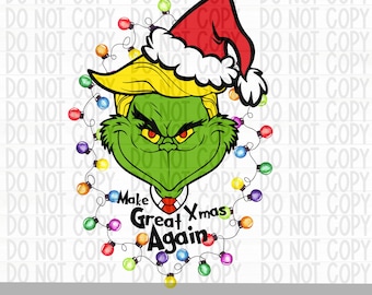 Make Christmas Great Again PNG file for Sublimation/DTF/Screen Printing