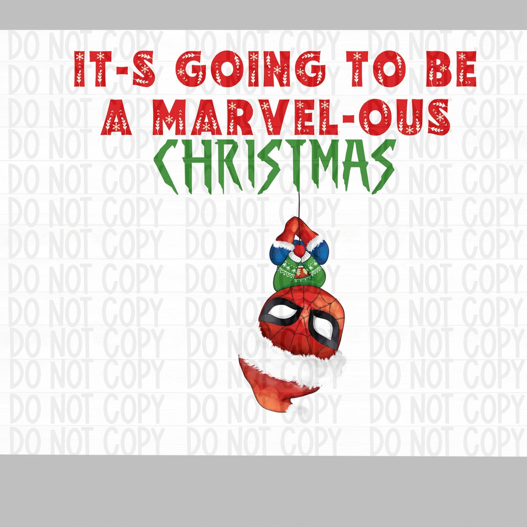 Spiderman Marvelous Christmas PNG for Sublimation/dtf/screen Printing ...
