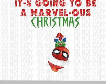 Spiderman Marvelous Christmas PNG for Sublimation/DTF/Screen Printing