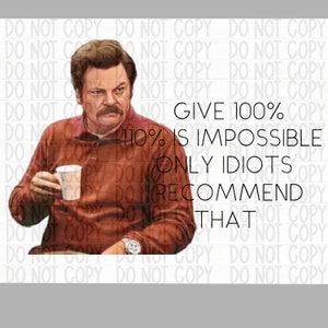 Parks and Rec Ron Swanson arquivo PNG engraçado para sublimação / DTF / serigrafia