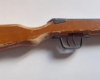 Antique toy rifle with double barrels