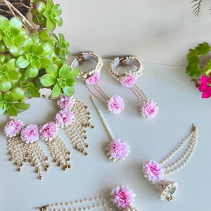 Light Pink floral haldi Mendhi set