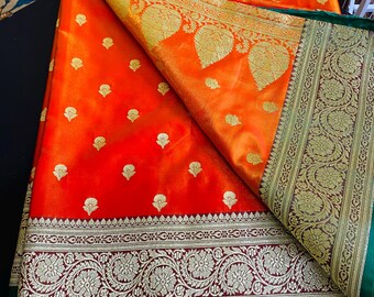 Banarasi Katan Silk Saree with Blouse piece
