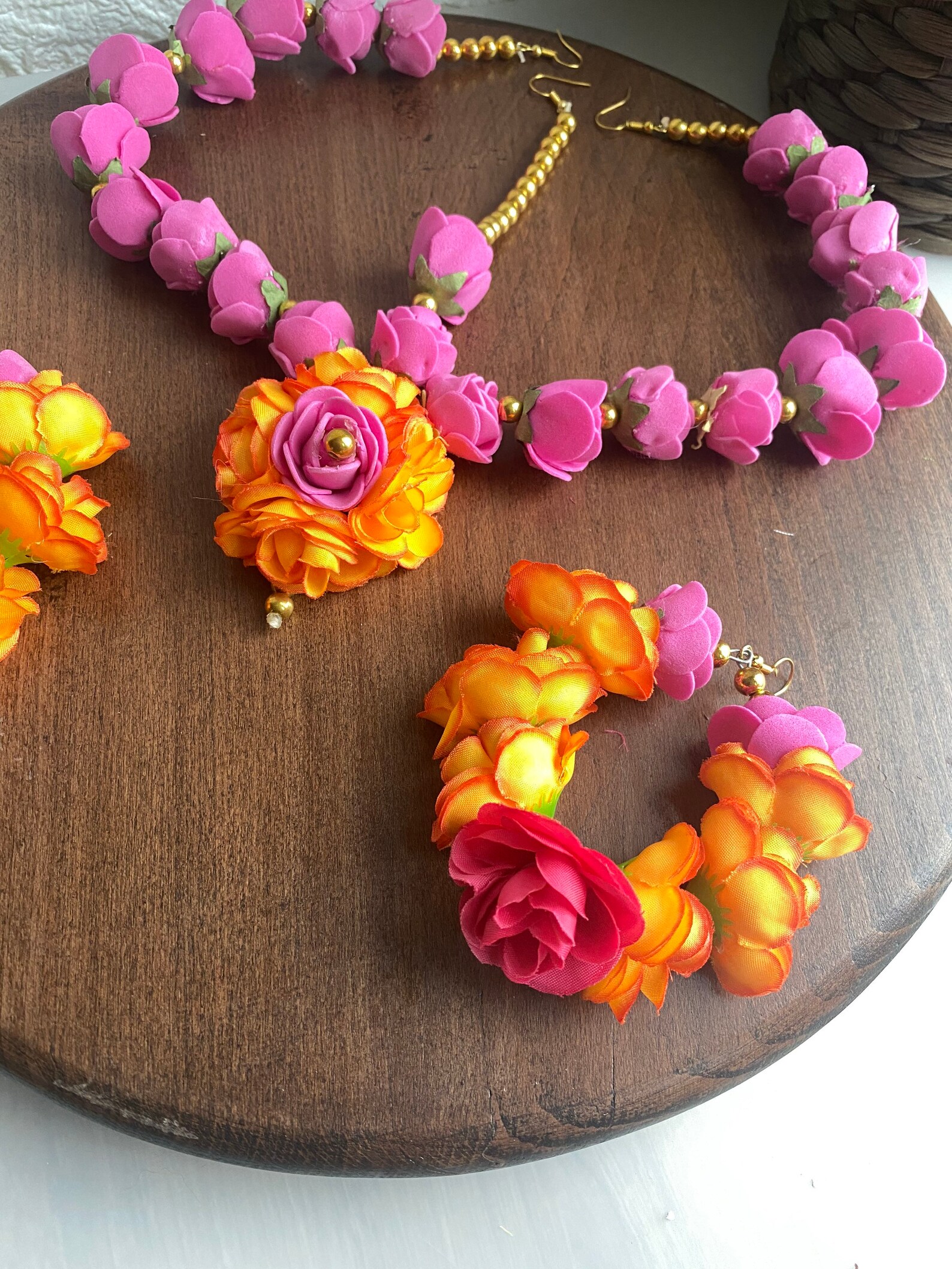 Flower jewelry maatha pati earrings haldi jewelry mayon Etsy