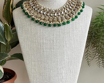Daliya Necklace Set – Indian & Pakistani Traditional Jewellery – Multi-Strand Choker and Earrings