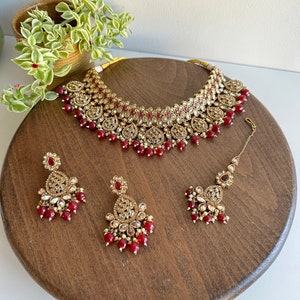 Indian bridal / Pakistani jewelry / Indian jewelry / Pakistani jewelry / bridal jewelry / desi jewellery / polki jewelry / antique gold