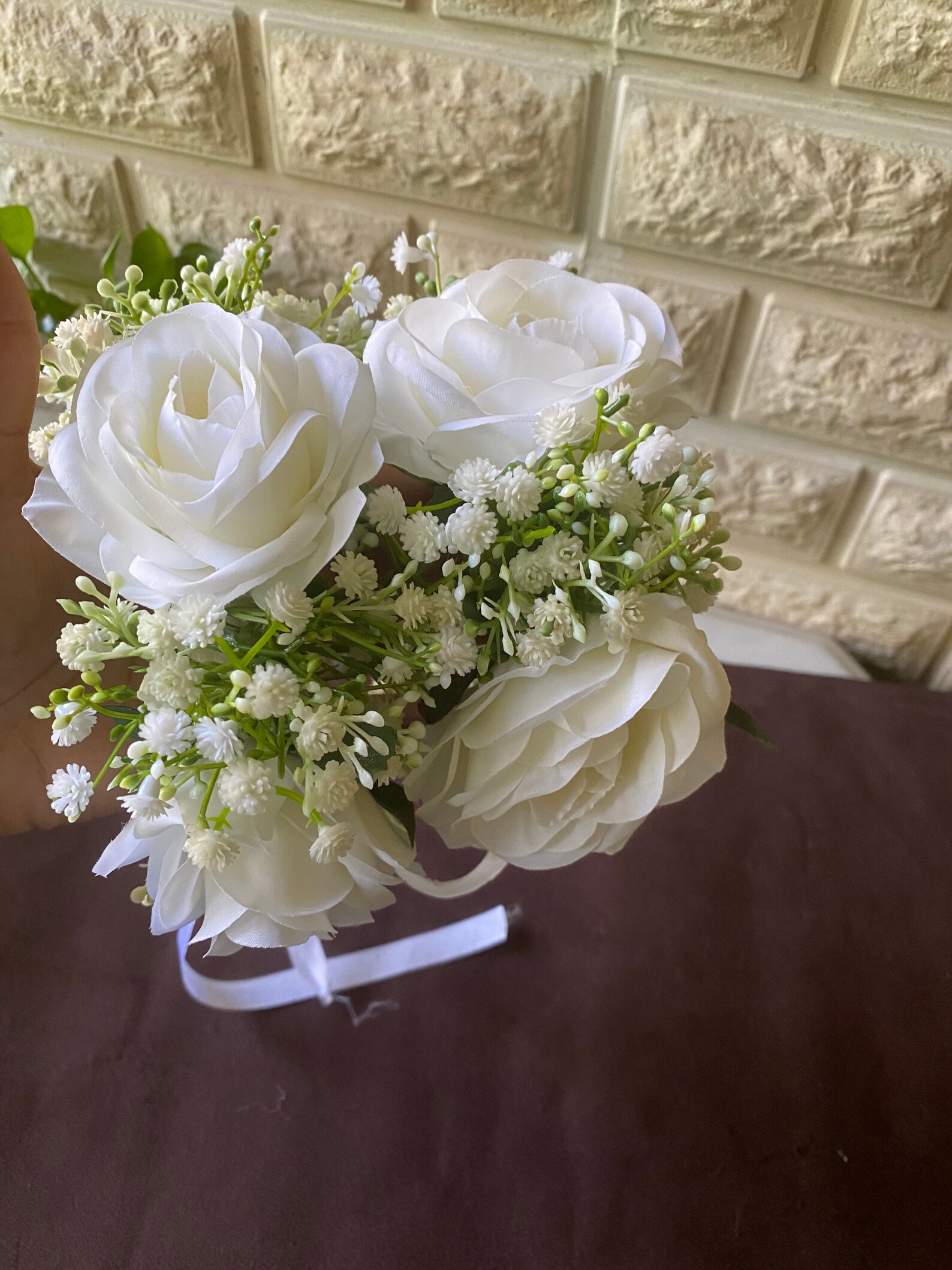 Hand gajra flower bracelets rose gajras babies breath gajra Etsy