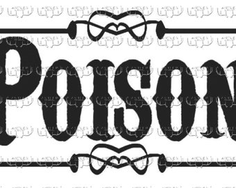 DIGITAL POISON HALLOWEEN Label Graphic svg, jpg, gif, png, pdf