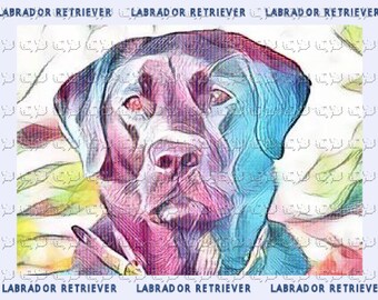 DIGITAL Multicolor LABRADOR Retriever Image File | jpg gif png pdf