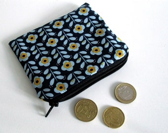 Wallet BLUME, blue -yellow