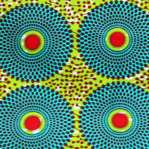 African fabric, Green wax disc, 45cm coupon, Green fabric, Yellow fabric, Wax fabric, Wax print, African print, Wax loincloth, African loincloth