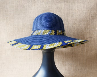 帽子 TELOPLAN Kenzie Kerchief Blue ASPEN DARK BLUE WOVEN HAT BAND