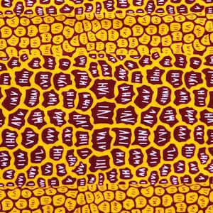 African fabric, Yellow animal wax, 45cm coupon, Red fabric, Yellow fabric, Wax fabric, Wax print, African print, Wax loincloth, African loincloth
