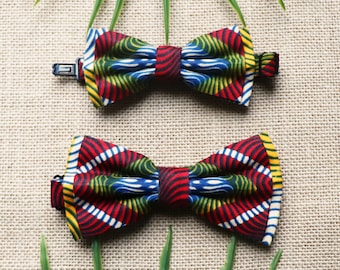 Father & Son bow ties, Multicolored batik wax, Wax bow ties, Matching accessories, Wedding, African bow ties, Wax fabric