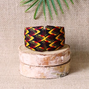 Wax cuff bracelets, Red scales wax, African bracelet, Wax bracelet, Red bracelet, African jewel, Women's jewel, African fabric