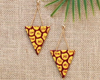 Wax earrings, Yellow animal wax, Yellow earrings, African rings, African jewelry, Women's jewelry, African fabric