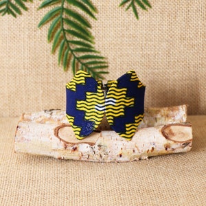 Butterfly cuff, Blue Kente wax, African bracelet, wax bracelet, Blue bracelet, African jewel, Women's jewel, African fabric
