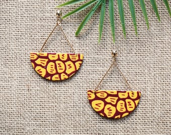 Dinka earrings, Yellow animal wax, African earrings, African jewel, Women's jewel, Wax earrings, Wax fabric