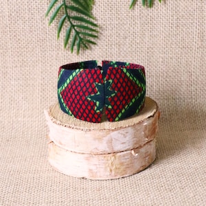 Wax cuff bracelets, Red congress wax, African bracelet, wax bracelet, Red bracelet, African jewel, Women's jewel, African fabric