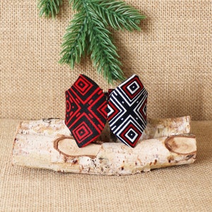 Butterfly cuff, Geo red wax, African bracelet, Wax bracelet, Red bracelet, African jewel, Women's jewel, African fabric