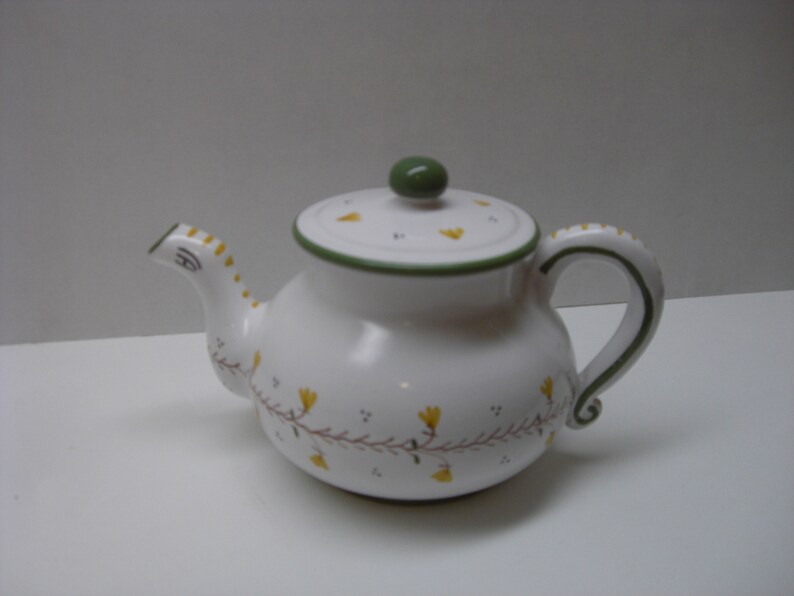 Hand Painted Teapot Made in Italy Etsy