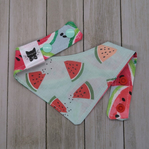 Watermelon Themed Reversible Pet Bandana | Summer Pet Bandana | Fruit Pet Bandana | Colorful Pet Bandana