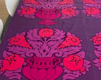 Vintage Marimekko Fabric Panel: Tuhat Yötä Floral Design, Maija Isola, 1966/2004