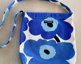 Marimekko Kivet Canvas Crossbody Bag: Black & White Finnish